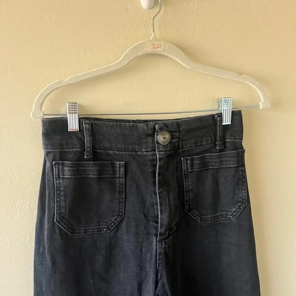 Anthropologie The Skipper Wide Leg Black Pants size 27 - Picture 5 of 8